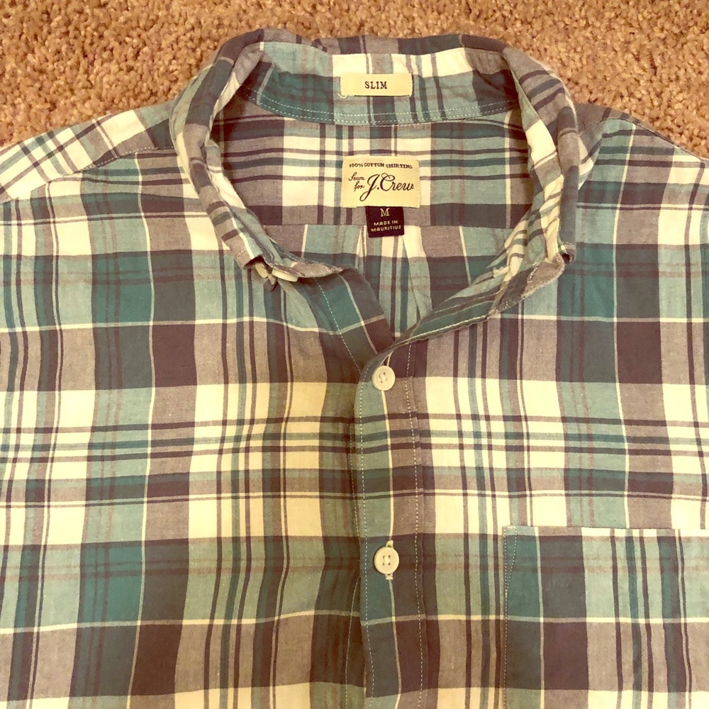 J. Crew Madras button down shirt